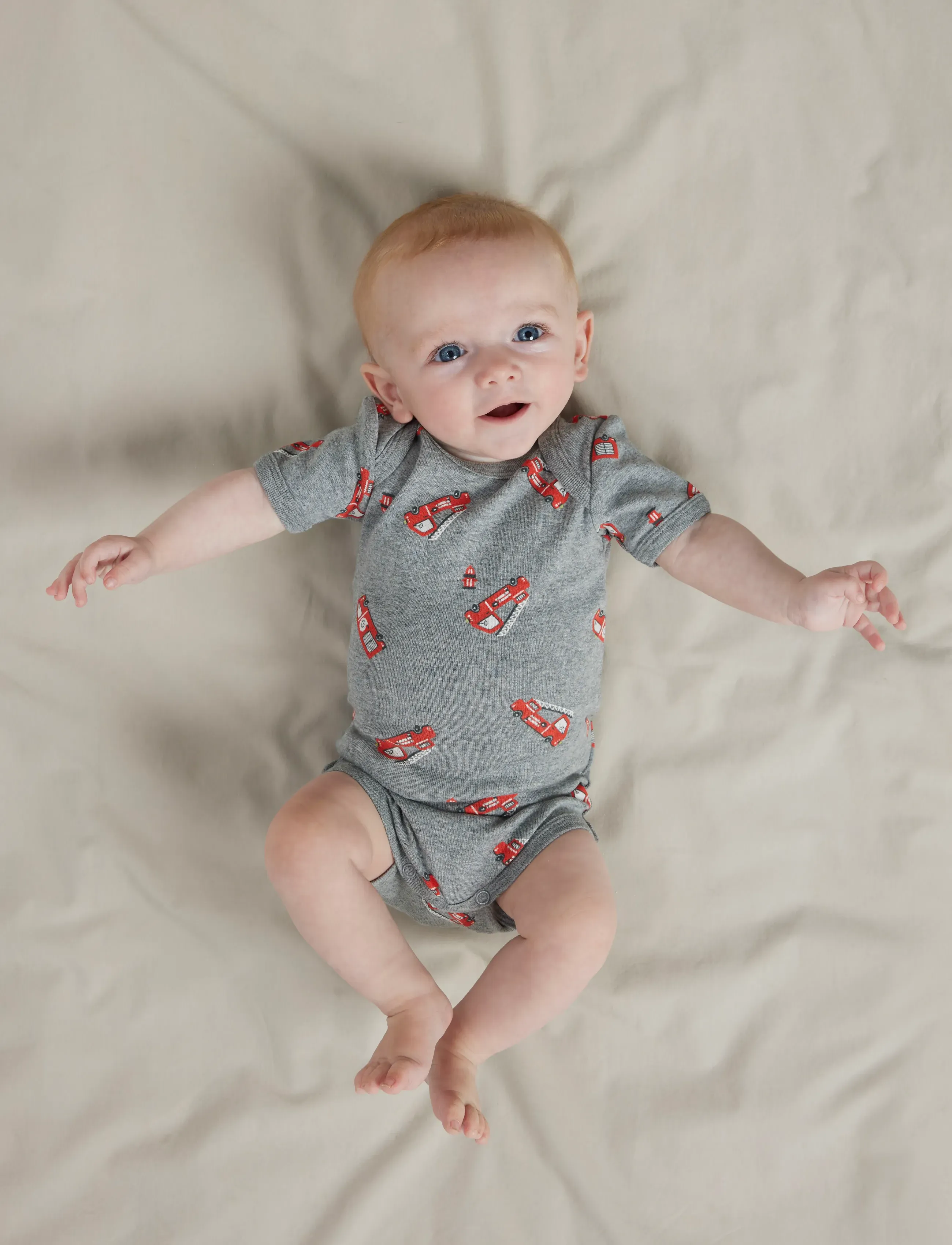 name it - NBMBODY 3P SS FIRETRUCK NOOS - samfellur í fjölpakka - grey melange - 5