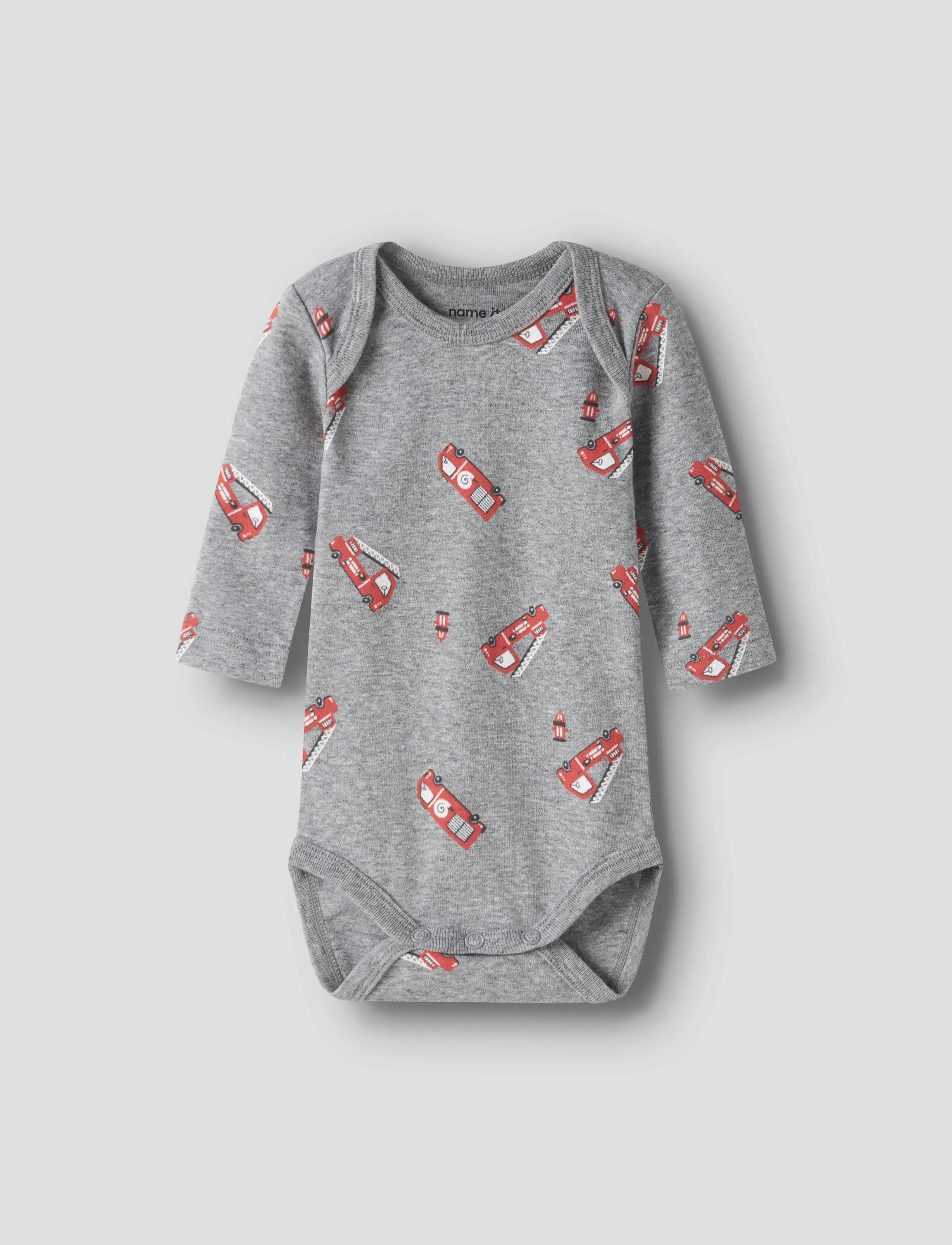 name it - NBMBODY 3P LS FIRETRUCK NOOS - multipack bodies - grey melange - 5