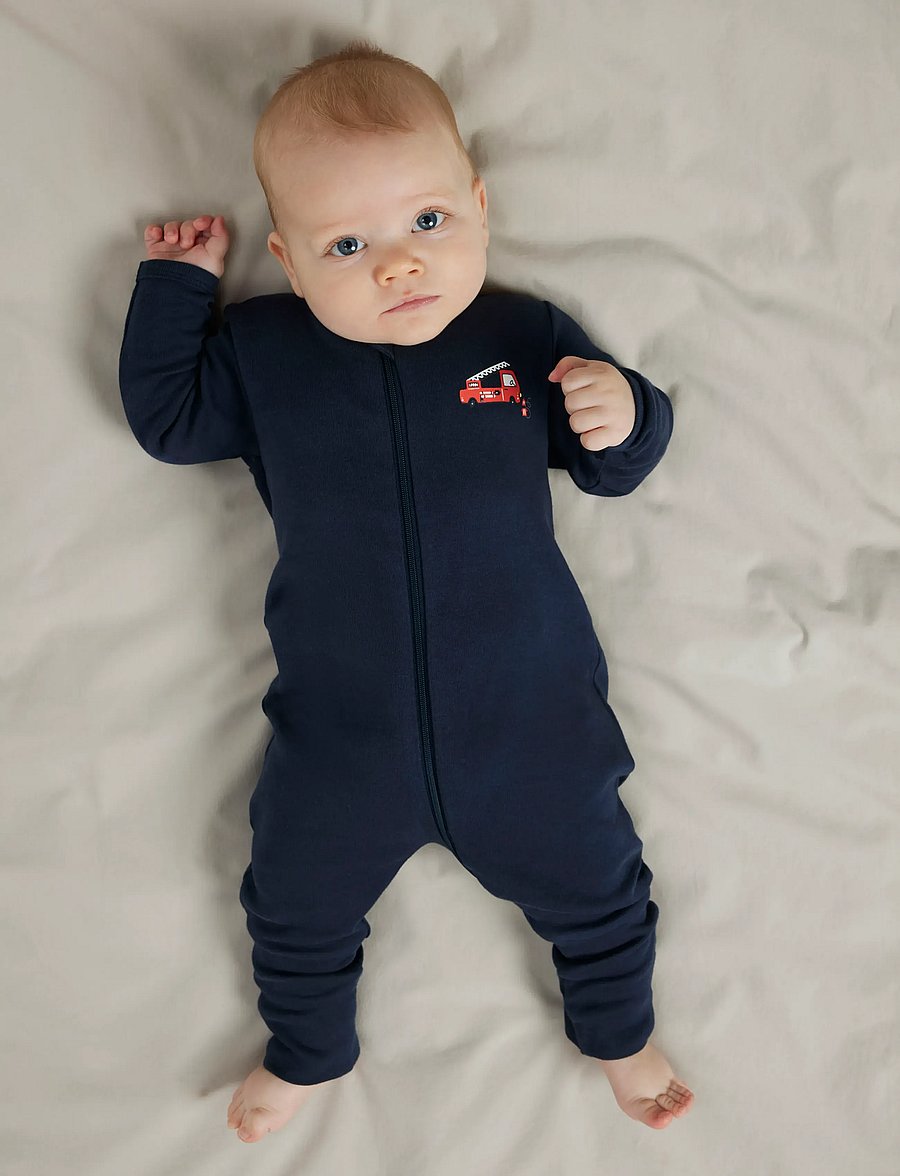 name it - NBMNIGHTSUIT 2P ZIP FF FIRETRUCK NOOS - magamiskombinesoonid - grey melange - 5
