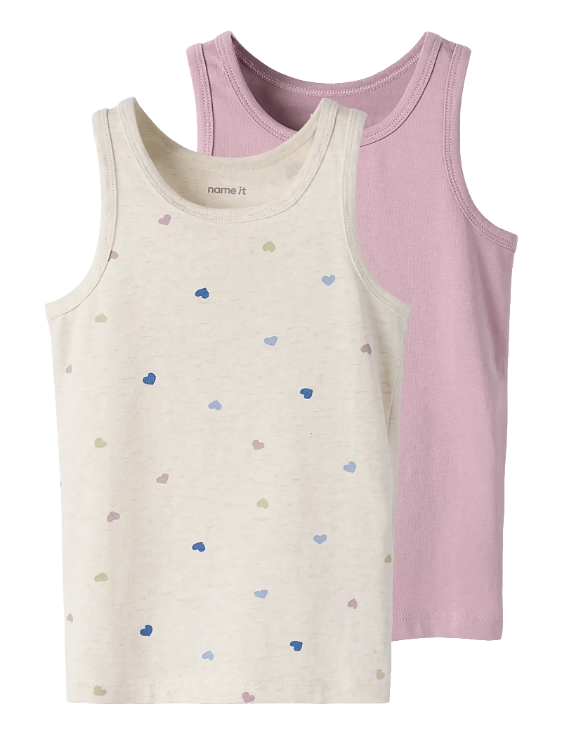 name it - NMFTANK TOP 2P PEYOTE HEARTS NOOS - Õlapaeltega topid - peyote melange - 1