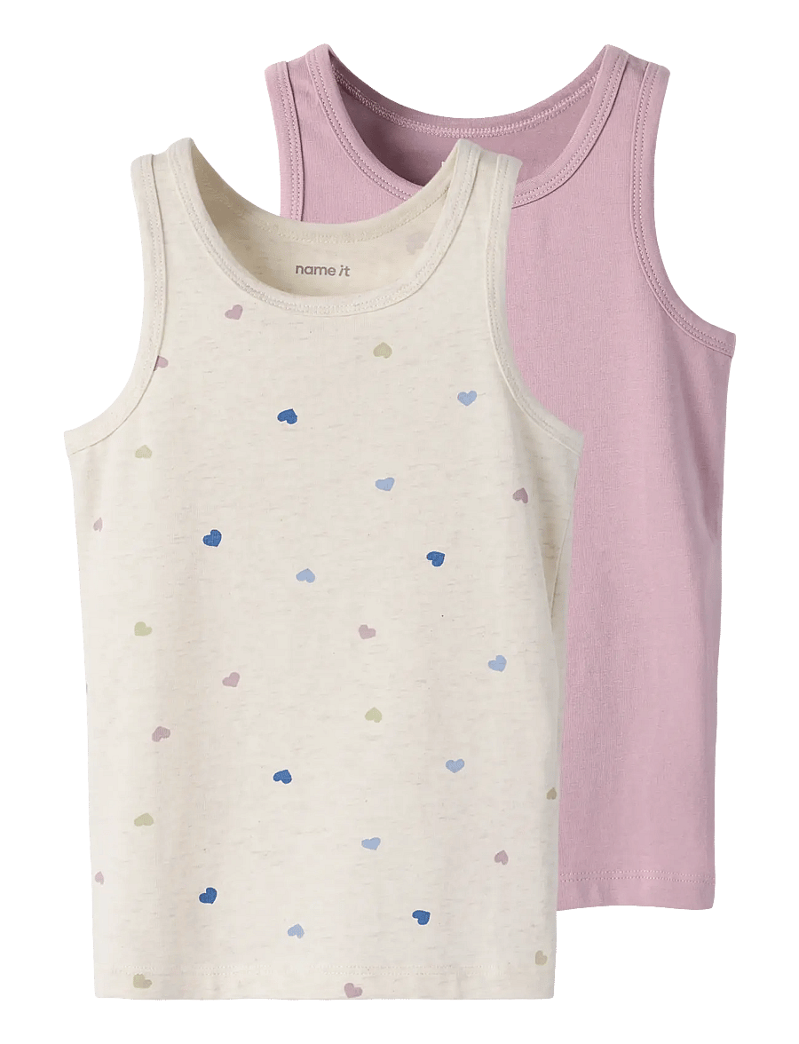 name it - NMFTANK TOP 2P PEYOTE HEARTS NOOS - Ærmeløs undertrøje - peyote melange - 1