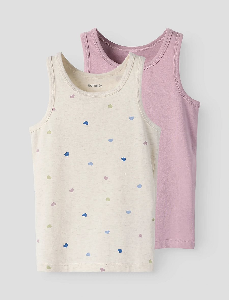 name it - NMFTANK TOP 2P PEYOTE HEARTS NOOS - Ærmeløs undertrøje - peyote melange - 0