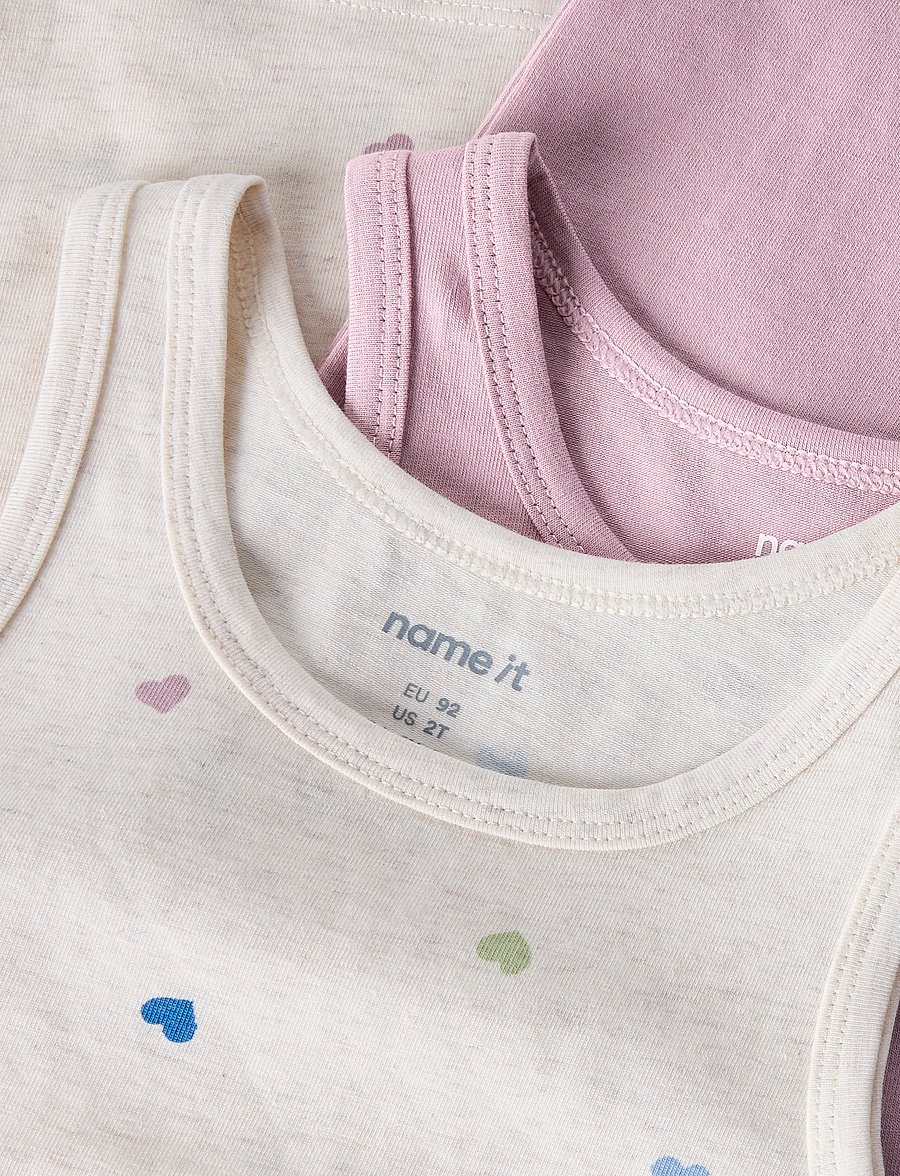 name it - NMFTANK TOP 2P PEYOTE HEARTS NOOS - Ærmeløs undertrøje - peyote melange - 4