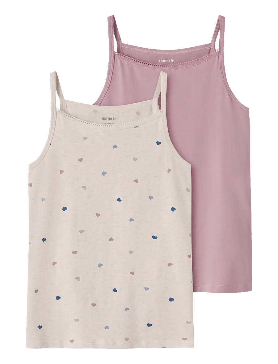 name it - NKFSTRAP TOP 2P PEYOTE HEARTS NOOS - tank tops - peyote melange - 1