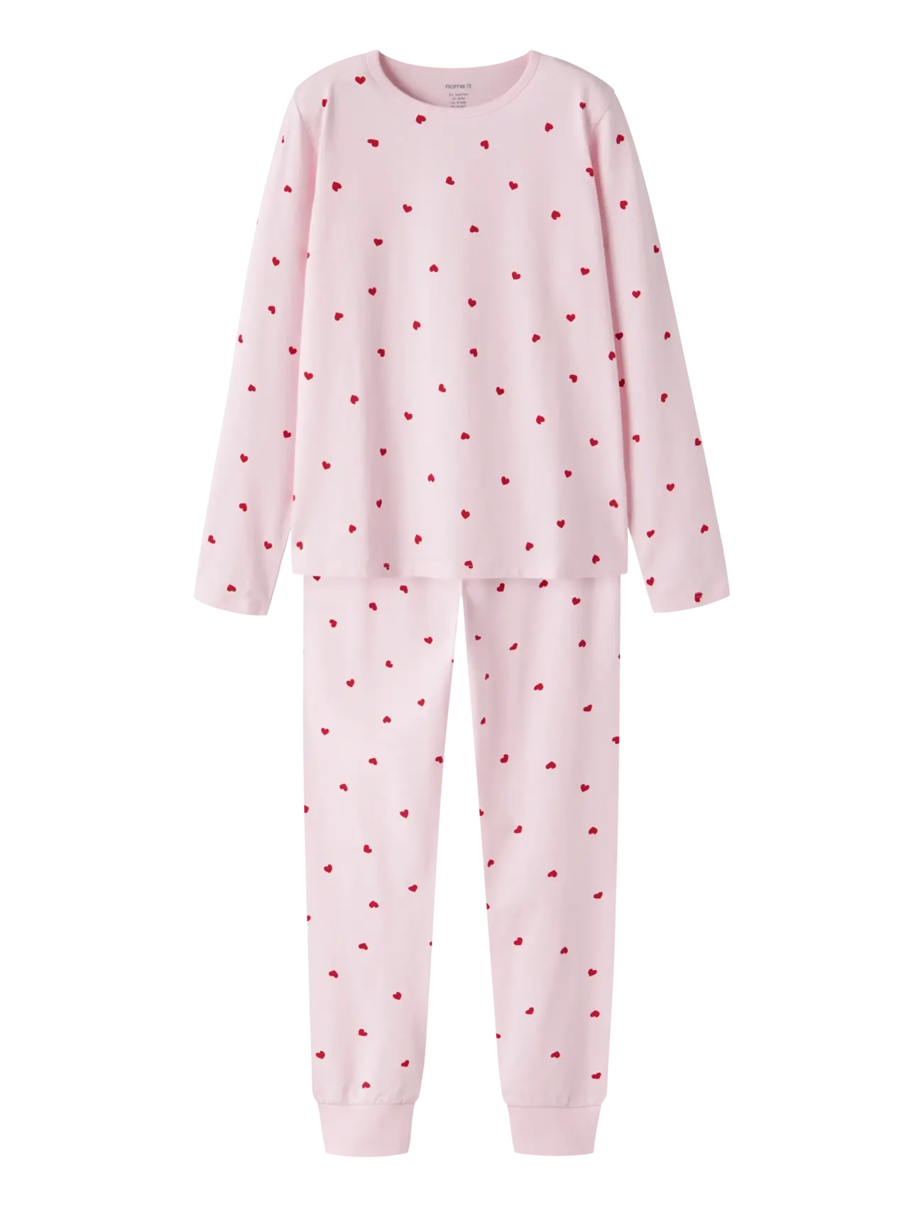 NAME IT Nkfnightset Peyote Hearts Noos Pink - 122-128 - Kinder