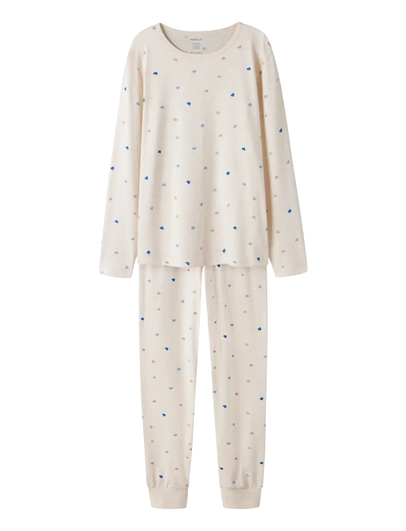 name it NKFNIGHTSET PEYOTE HEARTS NOOS - Nyheter - PEYOTE MELANGE / cream