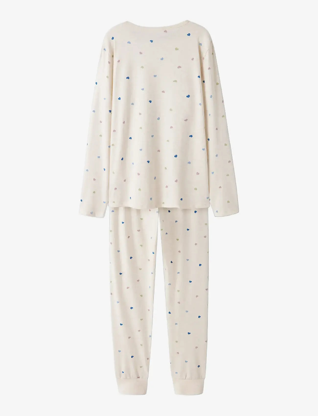 name it - NKFNIGHTSET PEYOTE HEARTS NOOS - pyjamassæt - peyote melange - 2