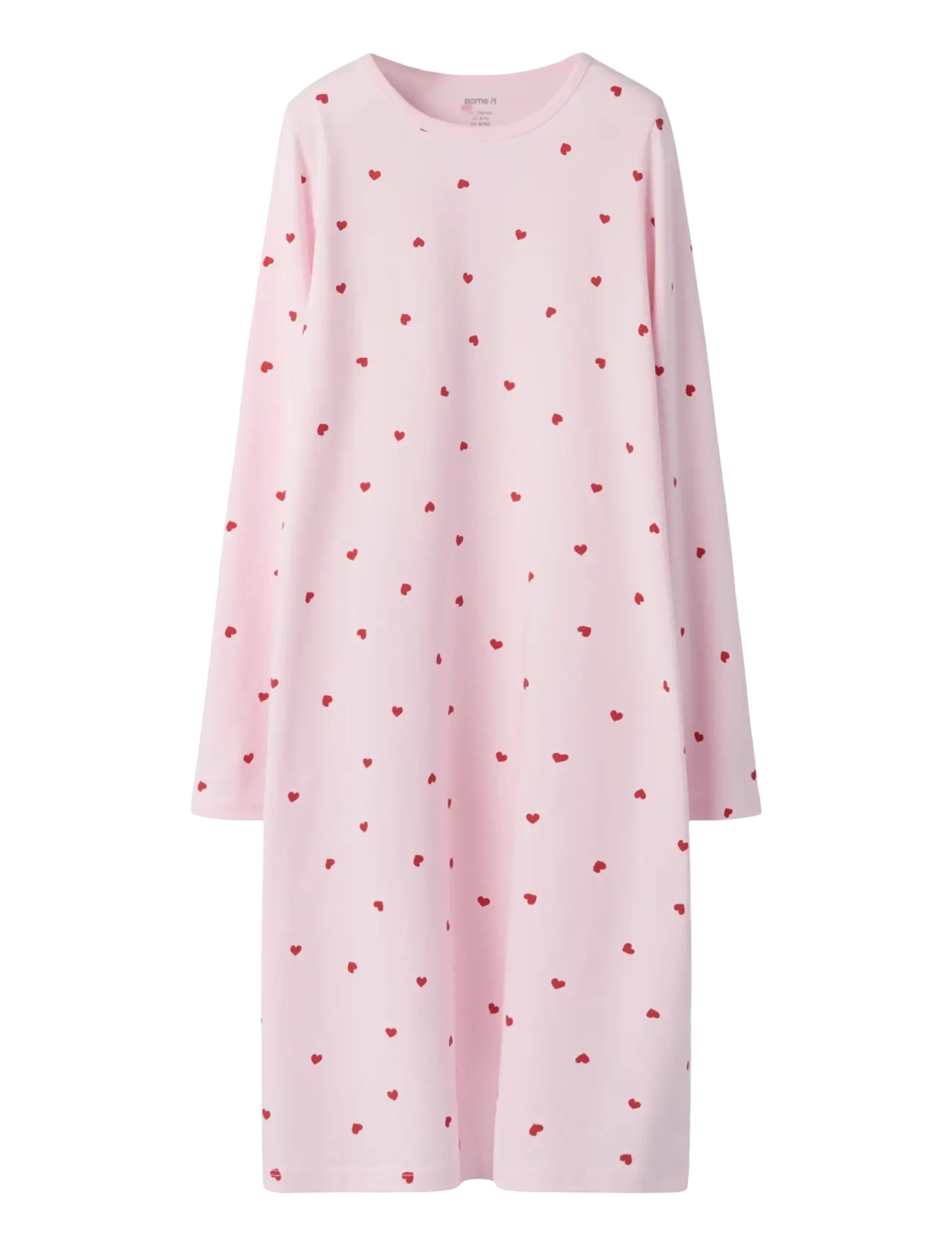NAME IT Nkfnightgown Hearts Noos Pink - 122-128 - Kinder