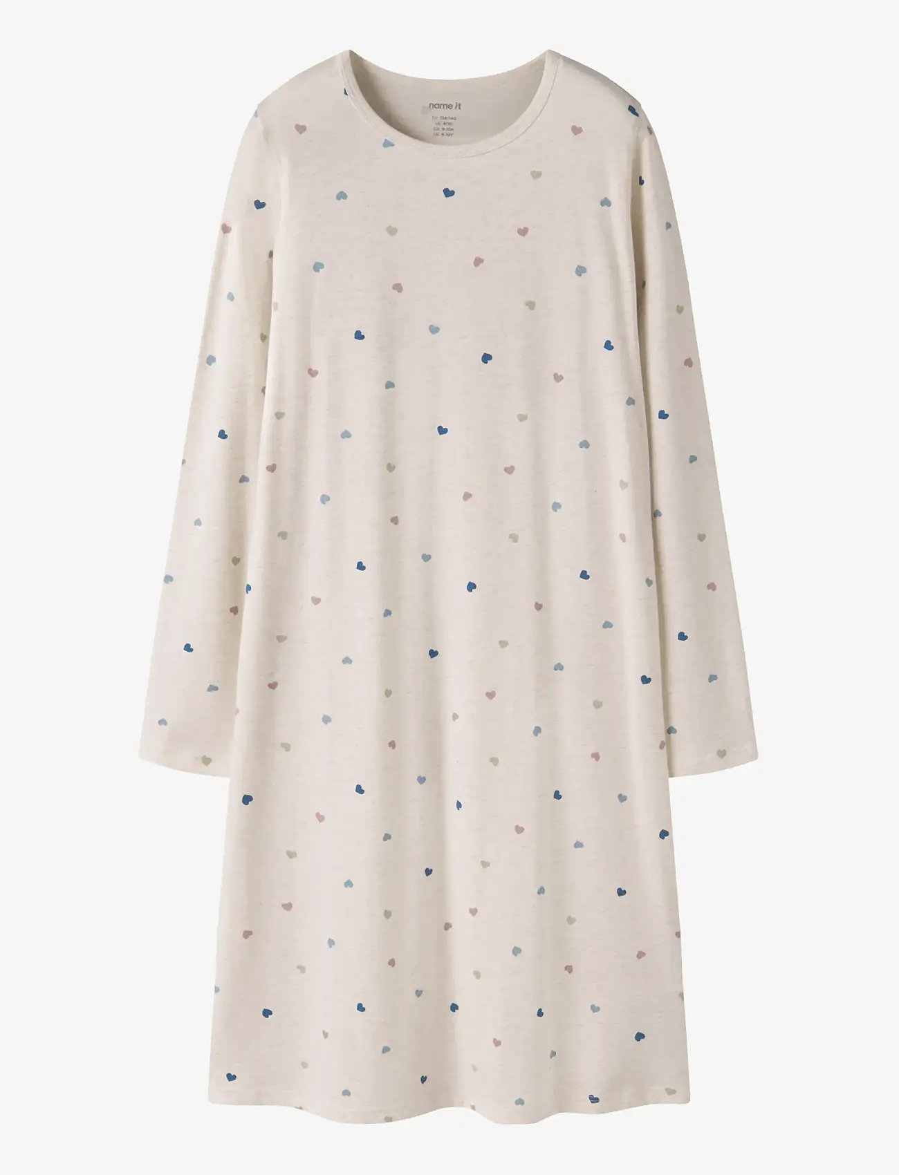 name it - NKFNIGHTGOWN HEARTS NOOS - natkjoler - peyote melange - 1