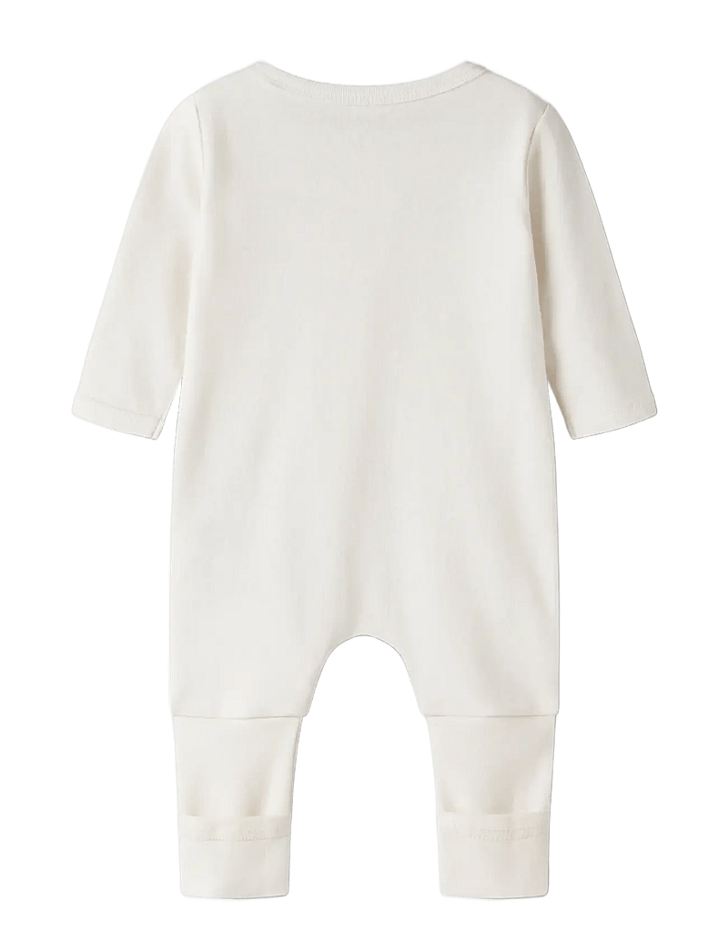 name it - NBNNIGHTSUIT 2P ZIP FF PUMICE BEAR NOOS - schlafoveralls - pumice stone - 2