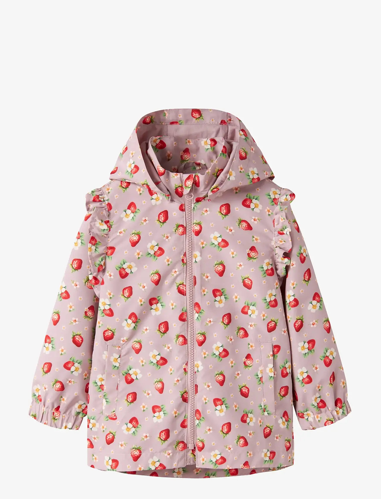 name it - NMFMAXI JACKET LI FRILL AOP - regenmäntel - keepsake lilac - 1