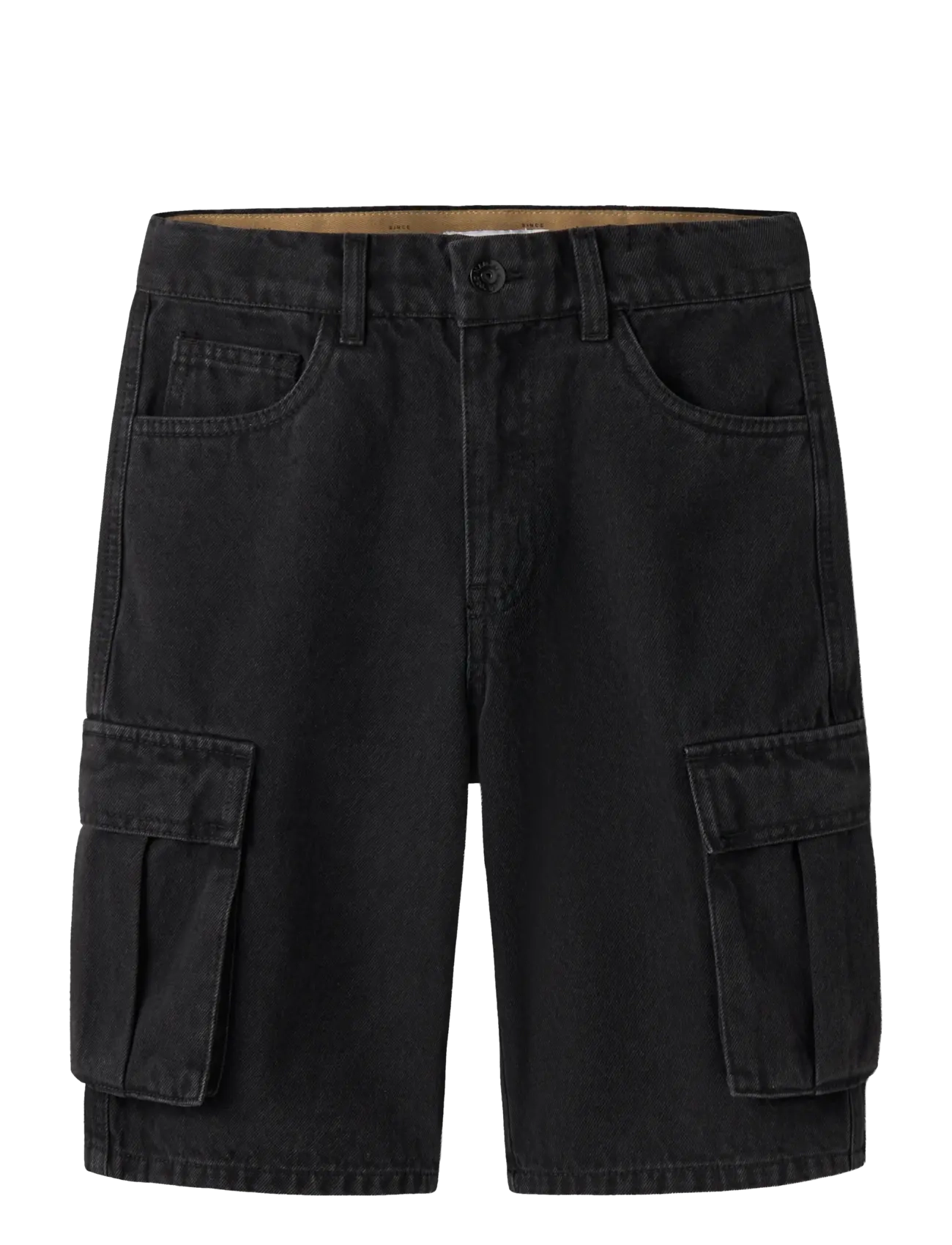 name it Nkmben Sk Dnm Cargo Bermuda 2800-Im, Børn, Denim Cargo Bermuda Shorts, Sort, Str: 164