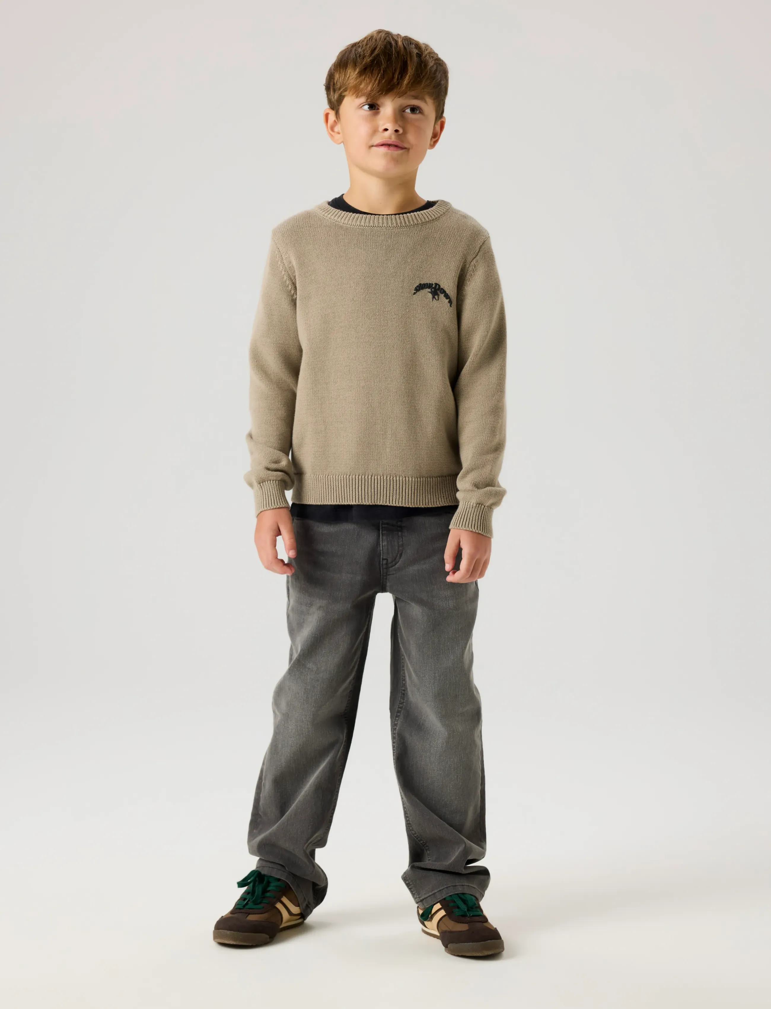 name it - NKMBRADY LS LOOSE KNIT BOX - pullover - vintage khaki - 3