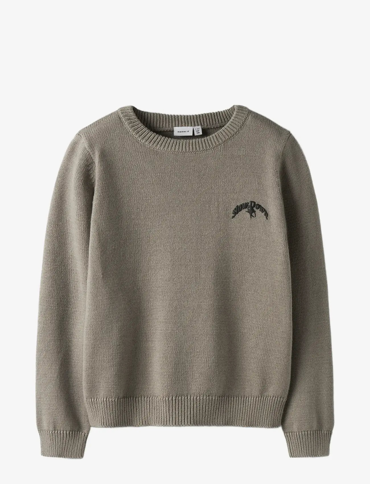 name it - NKMBRADY LS LOOSE KNIT BOX - trøjer - vintage khaki - 2