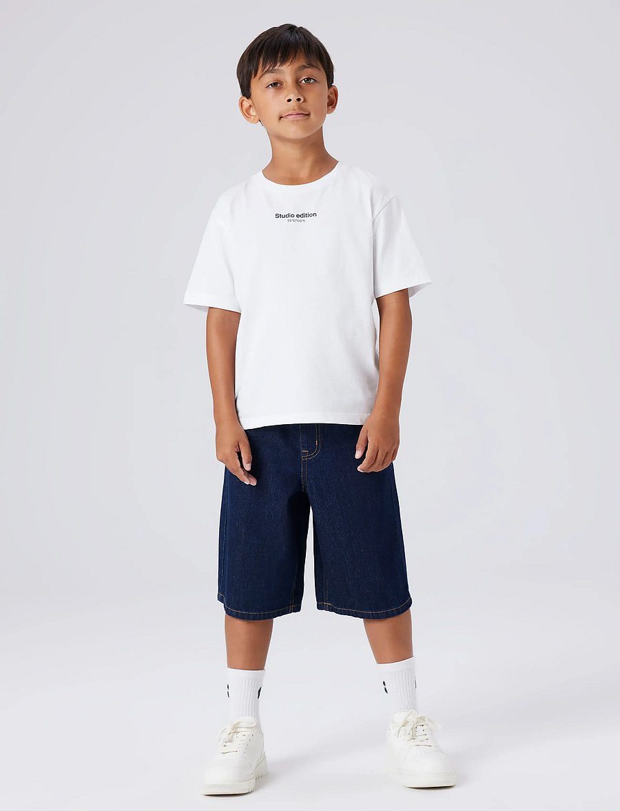 name it - NKMBEN X SKATER DNM BERMUDA 8649-BY NOOS - denimshorts - dark blue denim - 3