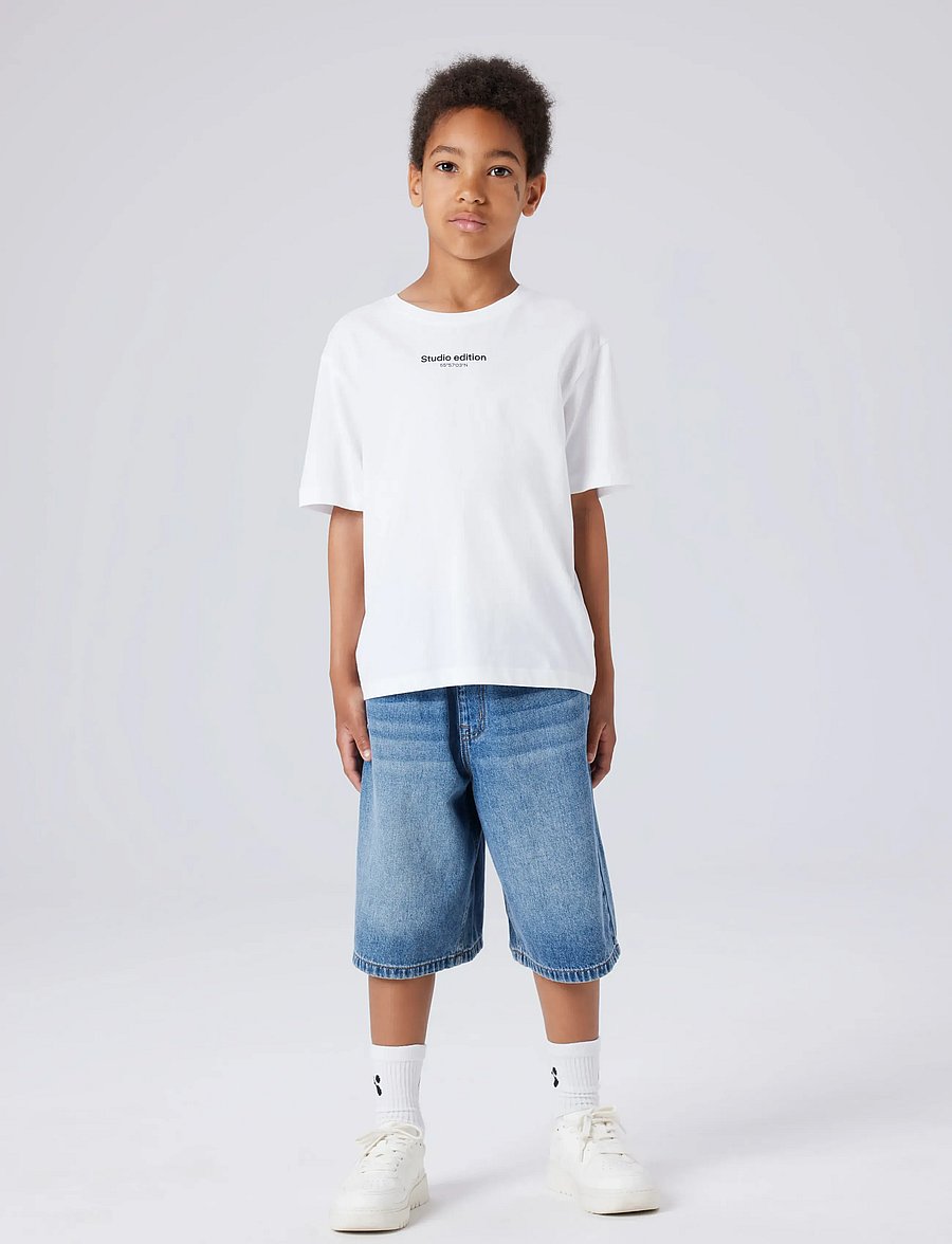 name it - NKMBEN X SKATER DNM BERMUDA 8649-BY NOOS - denimshorts - medium blue denim - 3