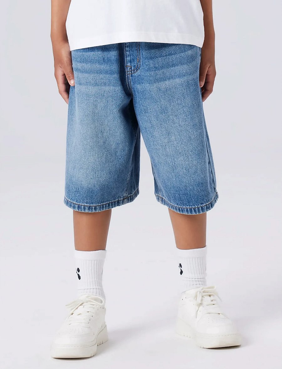 name it - NKMBEN X SKATER DNM BERMUDA 8649-BY NOOS - denimshorts - medium blue denim - 4