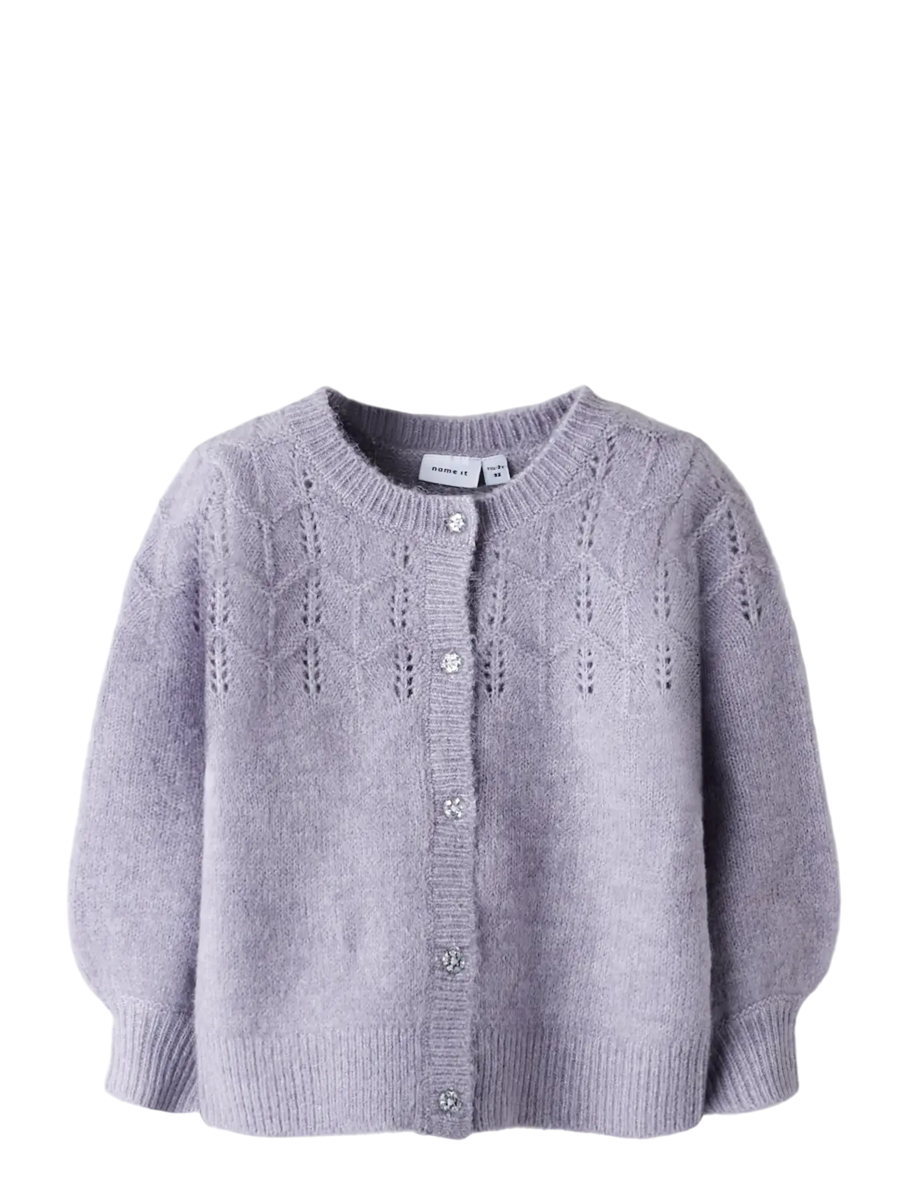 name it - NMFBATRILLA LS KNIT CARD - cardigans - lavender gray - 1