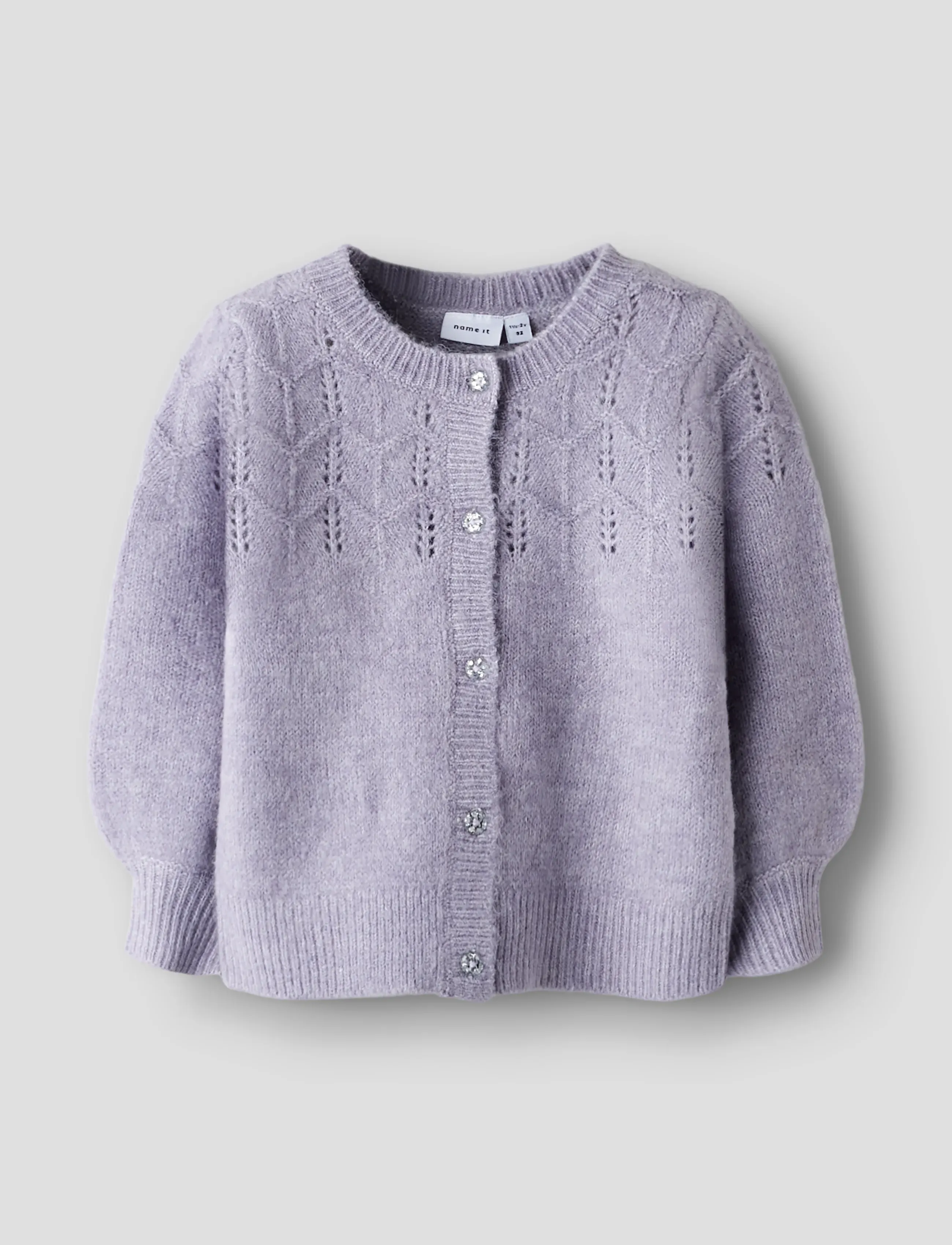 name it NMFBATRILLA LS KNIT CARD - Jakas - LAVENDER GRAY / purple