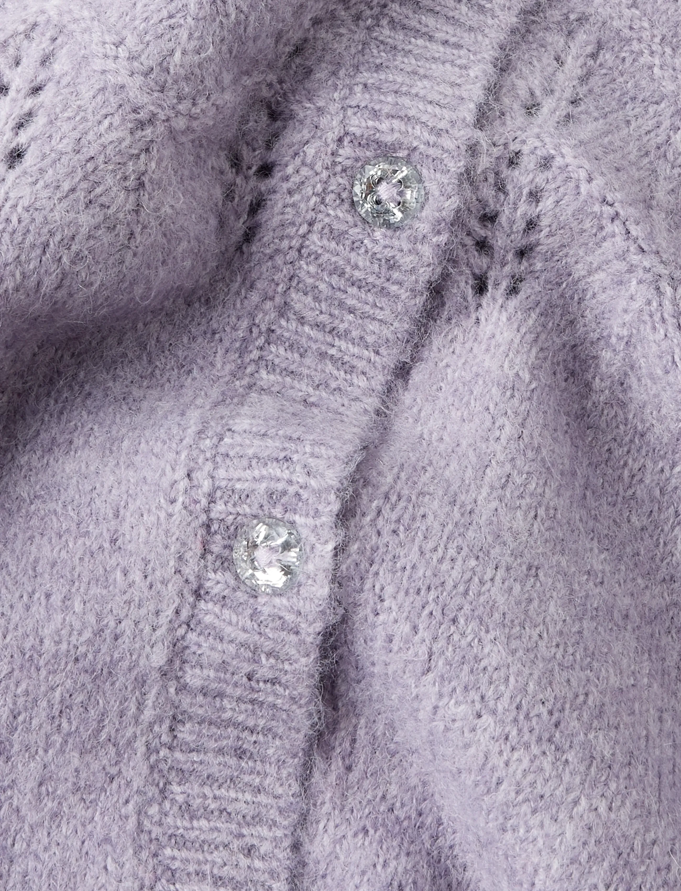 name it - NMFBATRILLA LS KNIT CARD - hnepptar peysur - lavender gray - 3