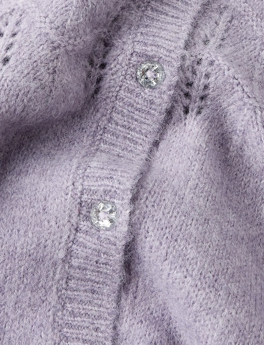 name it - NMFBATRILLA LS KNIT CARD - cardigans - lavender gray - 3