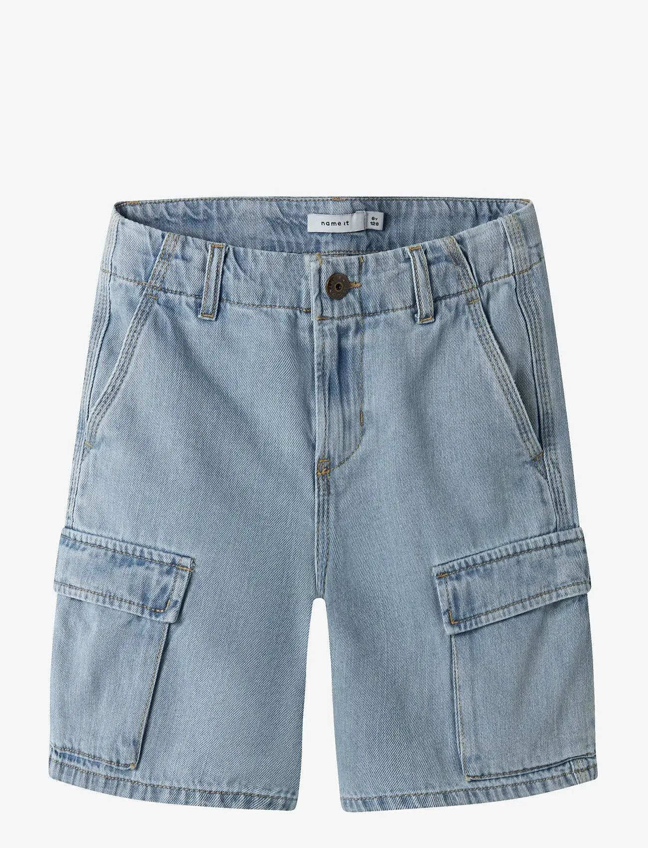name it - NKMRYAN L DNM CARGO SHORTS 8250-OZ - cargo shorts - light blue denim - 0