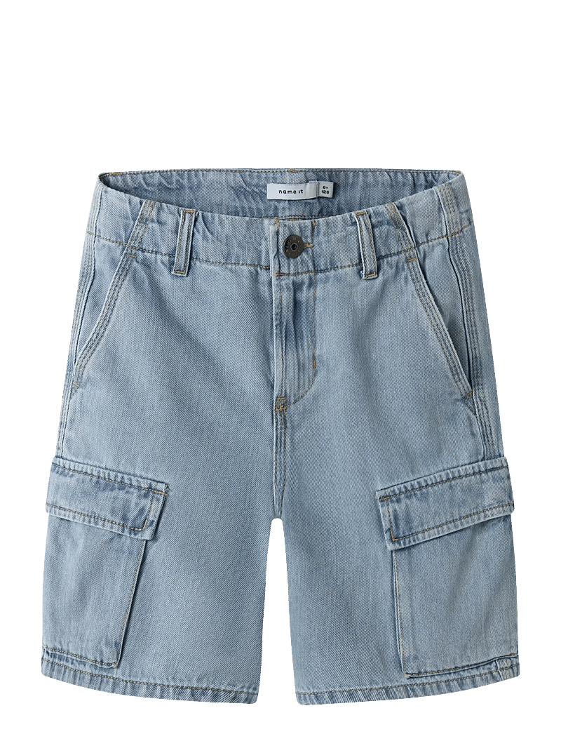 name it - NKMRYAN L DNM CARGO SHORTS 8250-OZ - cargo shorts - light blue denim - 0