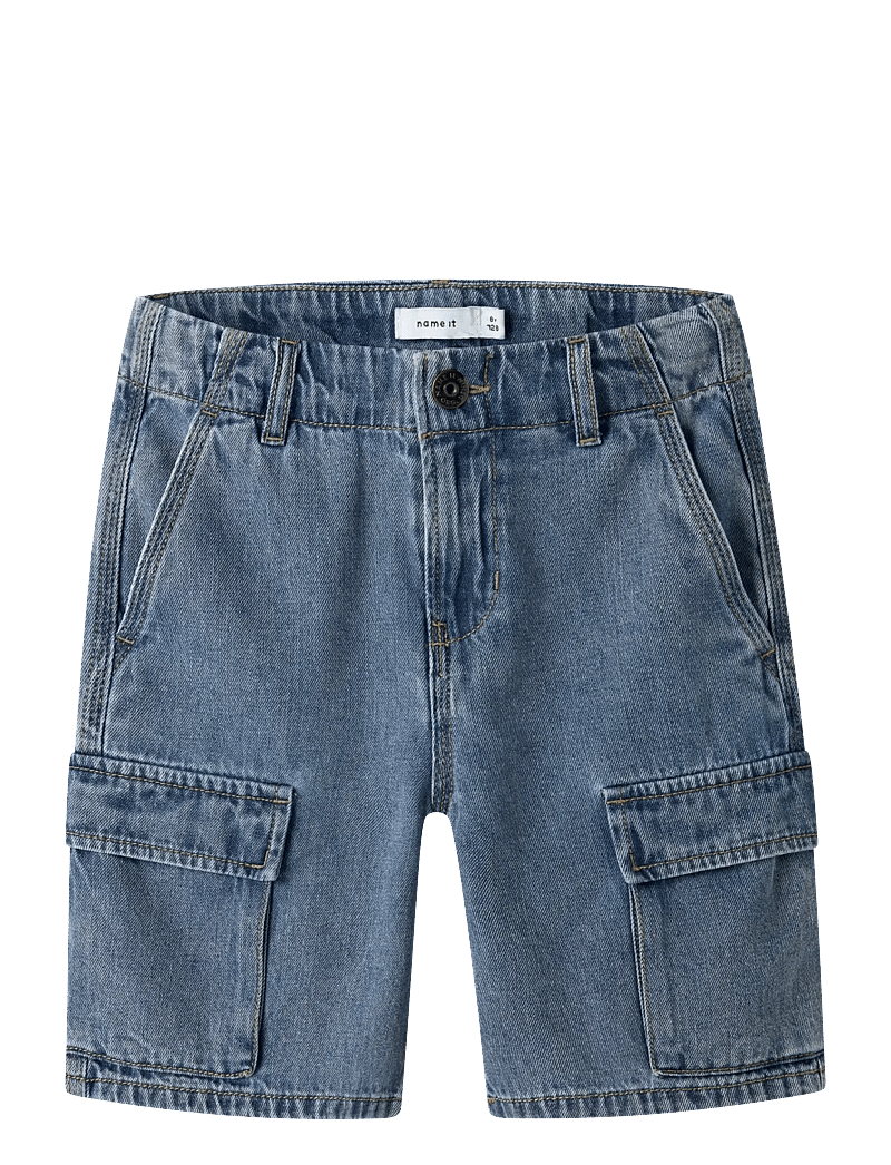 name it - NKMRYAN L DNM CARGO SHORTS 8250-OZ - cargo shorts - medium blue denim - 0