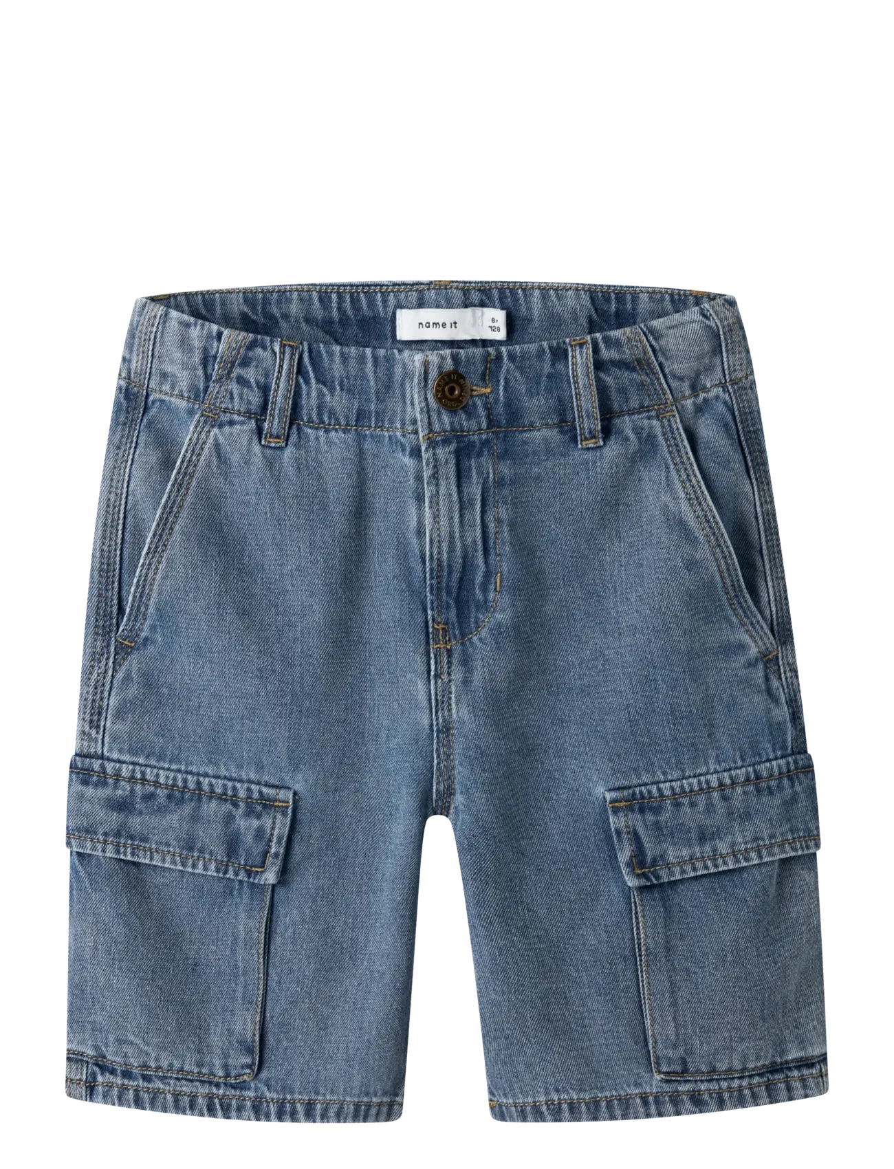 name it NKMRYAN L DNM CARGO SHORTS 8250-OZ - 4 for 3 - MEDIUM BLUE DENIM / blue