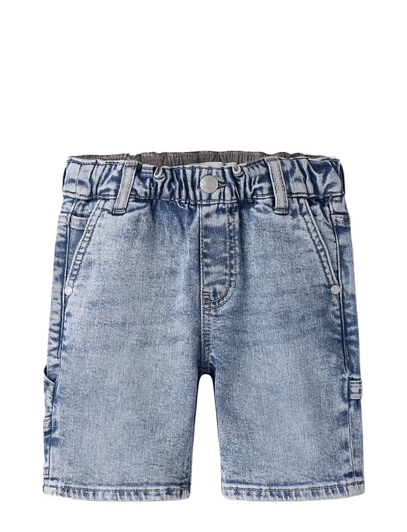 name it - NMMBEN LOOSE DNM BERMUDA 8620-BC NOOS - cargo shorts - light blue denim - 1