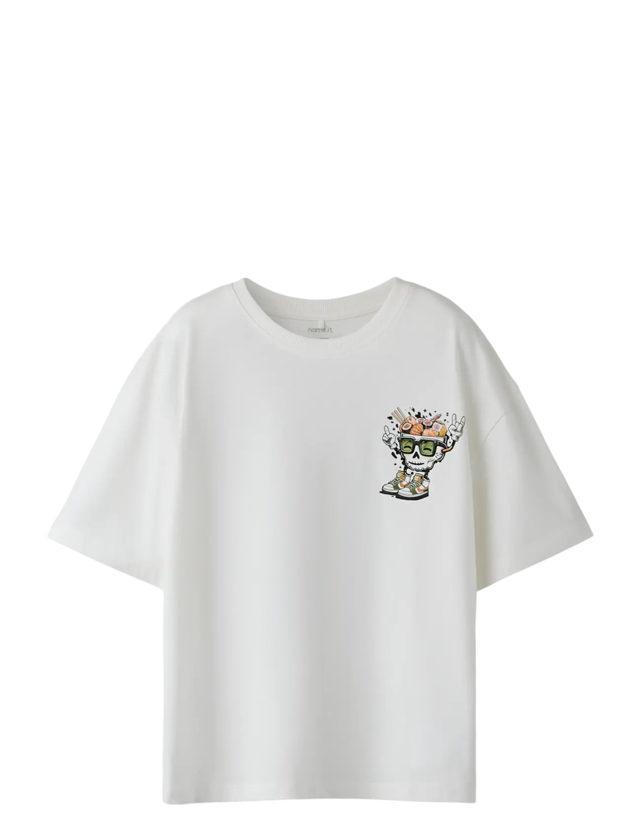 name it NKMTHAD SS RLX TOP PS NOOS - Overdele - CLOUD DANCER / white