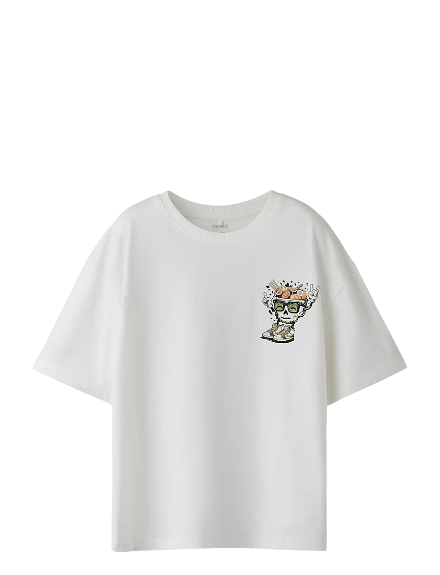name it - NKMTHAD SS RLX TOP PS NOOS - kortærmede t-shirts - cloud dancer - 1