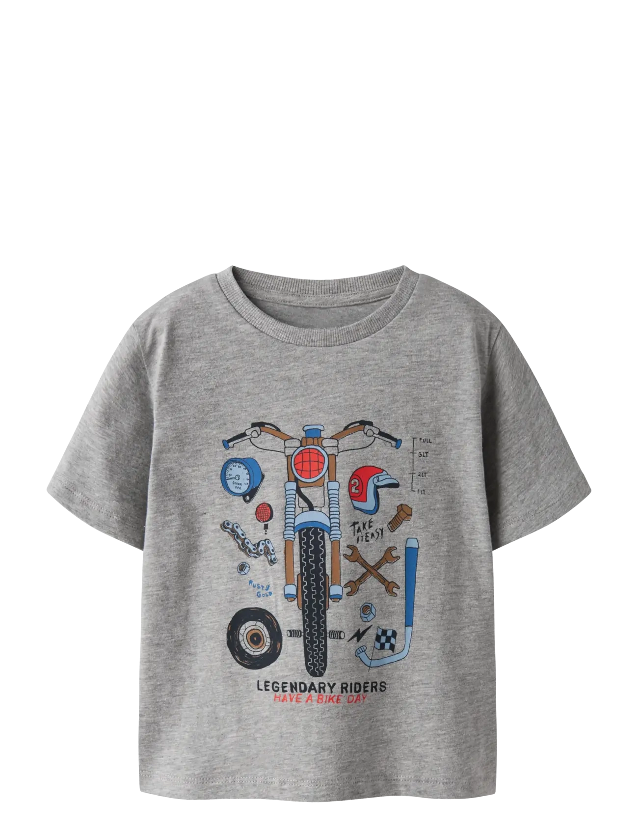 name it NMMBO SS NREG TOP BOX - Kläder - GREY MELANGE / grey