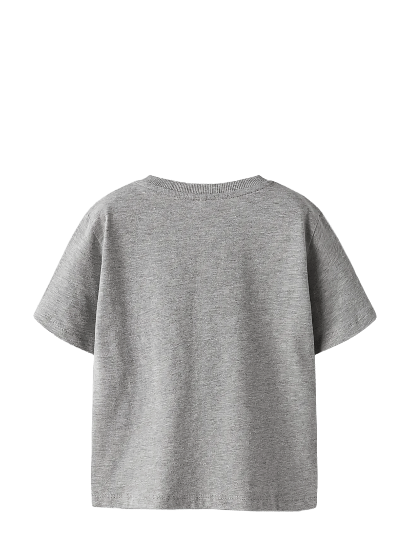 name it - NMMBO SS NREG TOP BOX - kortærmede t-shirts - grey melange - 2