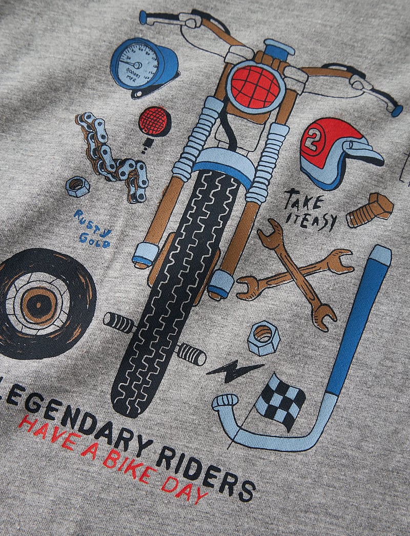 name it - NMMBO SS NREG TOP BOX - kortærmede t-shirts - grey melange - 3