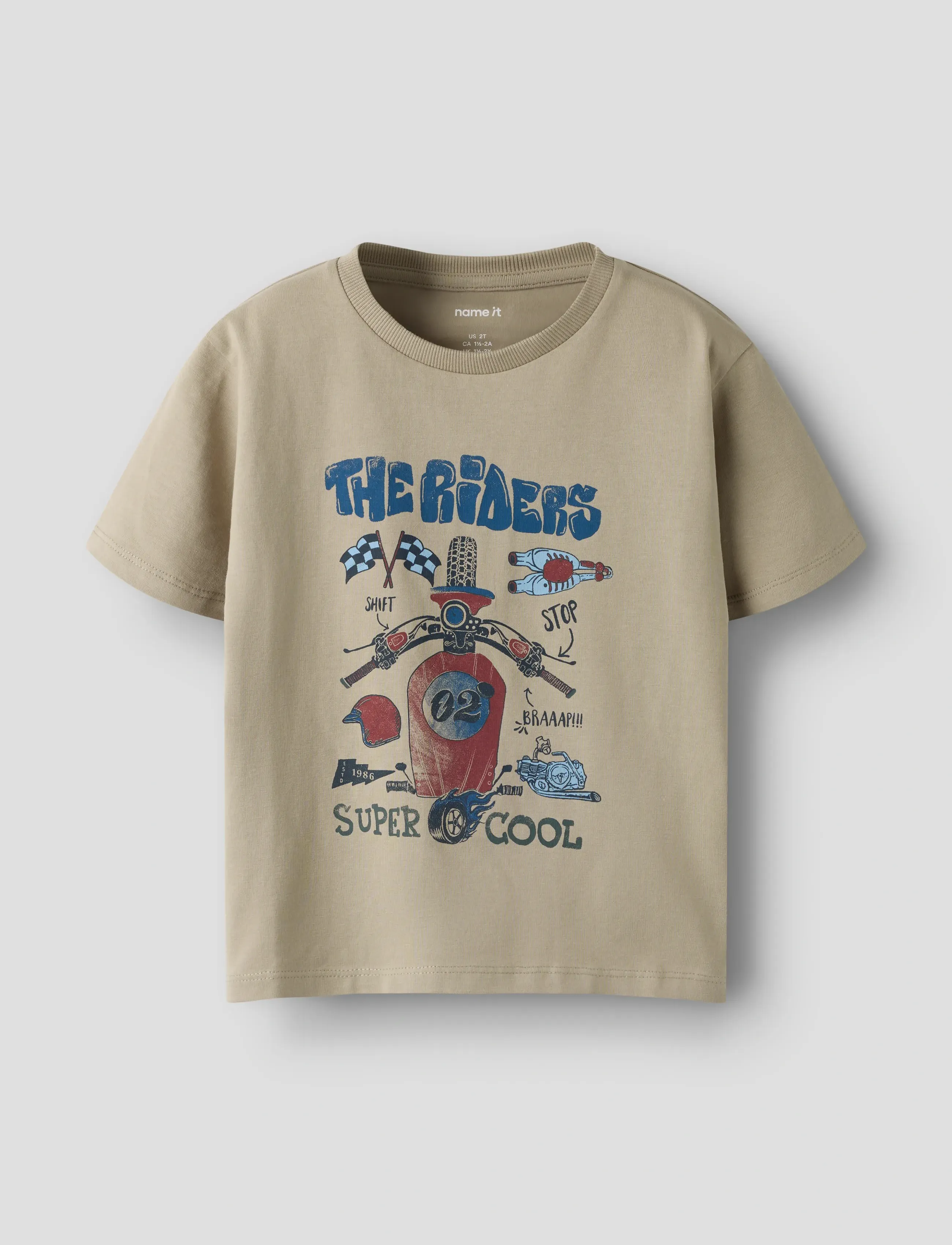 name it NMMBO SS NREG TOP BOX - Kortærmede T-shirts - VINTAGE KHAKI / beige