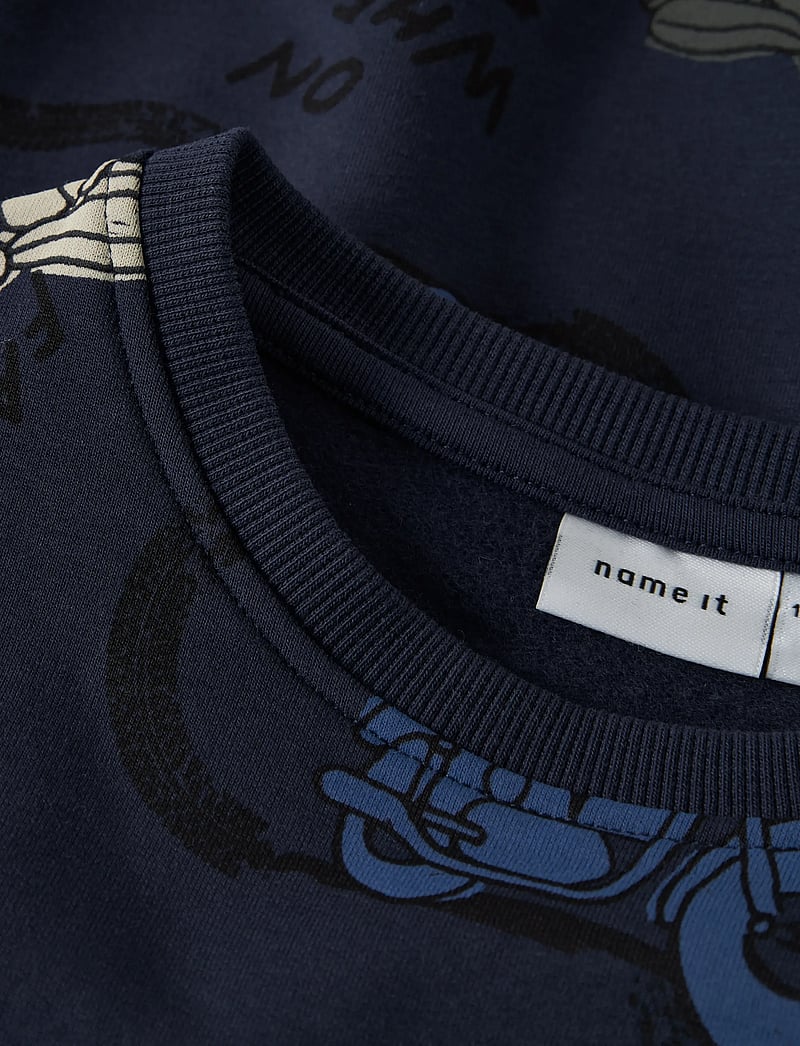 name it - NMMBRETT LS NREG SWEAT UNB BOX - dressipluusid - navy blazer - 3