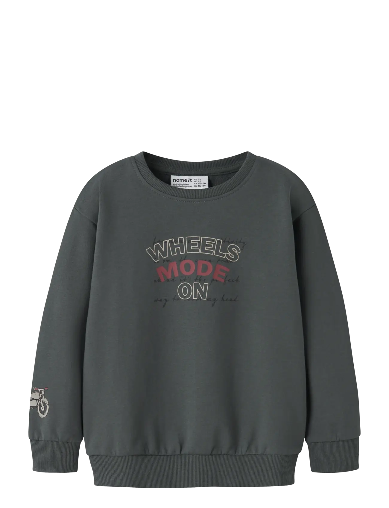 name it NMMBRETT LS NREG SWEAT UNB BOX - Nach Größe einkaufen - URBAN CHIC / grey
