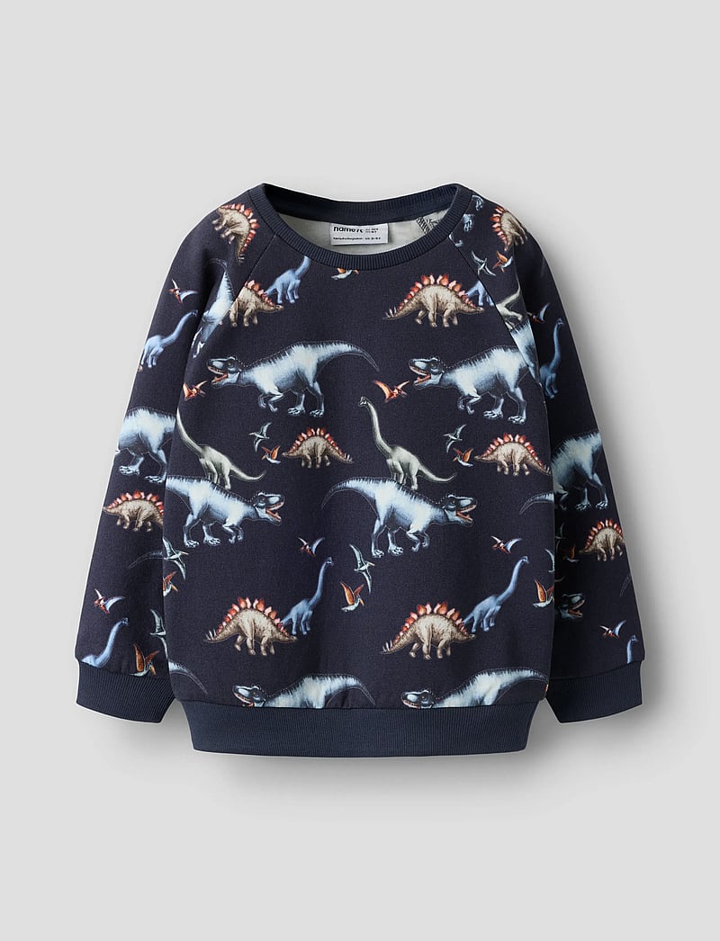 name it - NMMBERTIL LS NREG SWEAT BRU - sweatshirts - navy blazer - 0