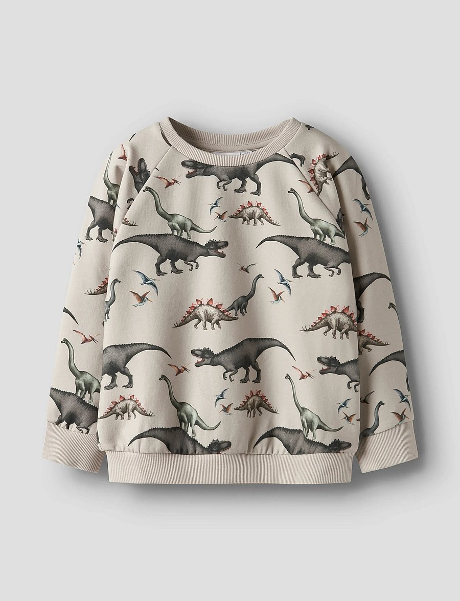 name it - NMMBERTIL LS NREG SWEAT BRU - sweatshirts - pumice stone - 0