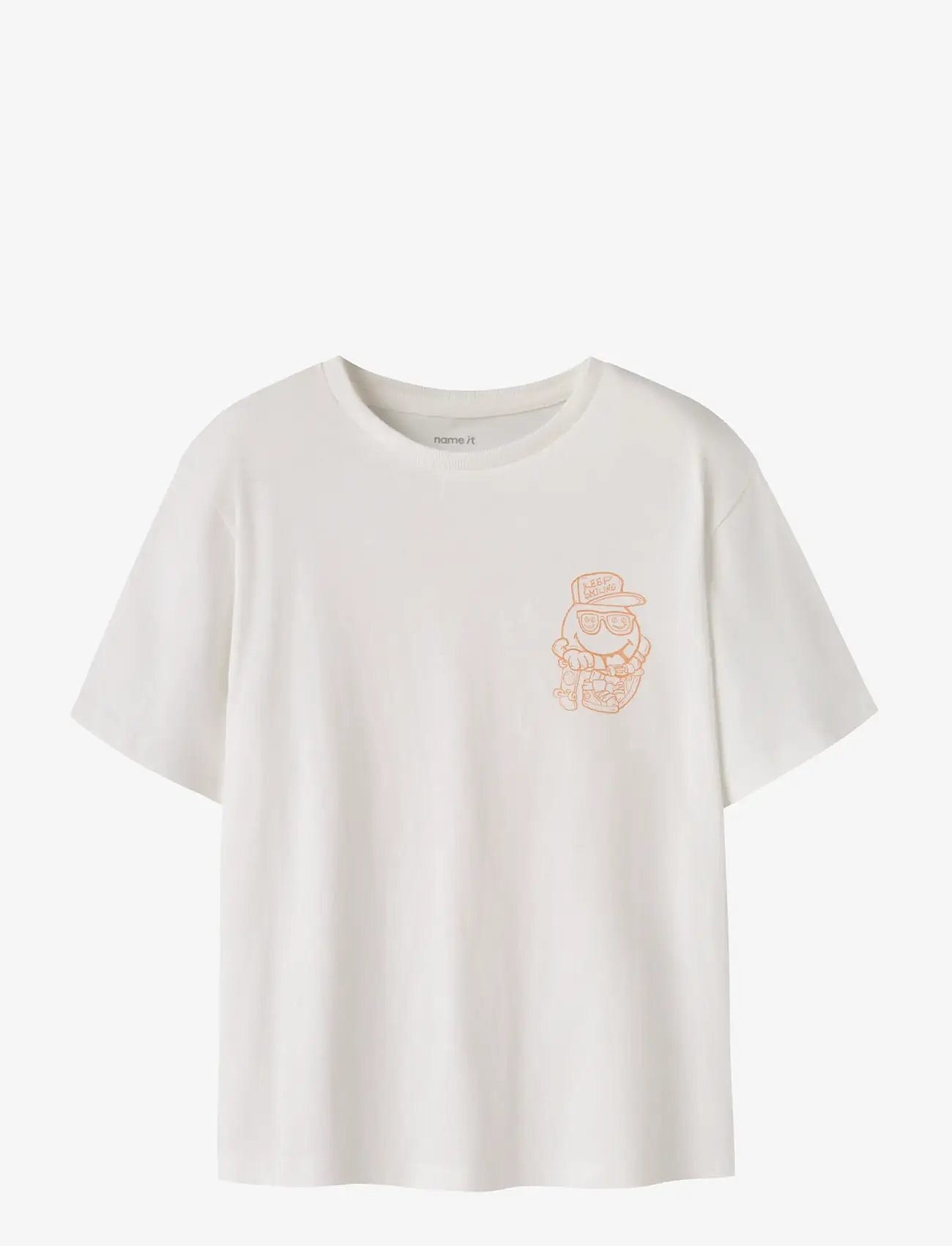 name it - NKMBANON SS NREG TOP BOX PS - kortærmede t-shirts - cloud dancer - 1