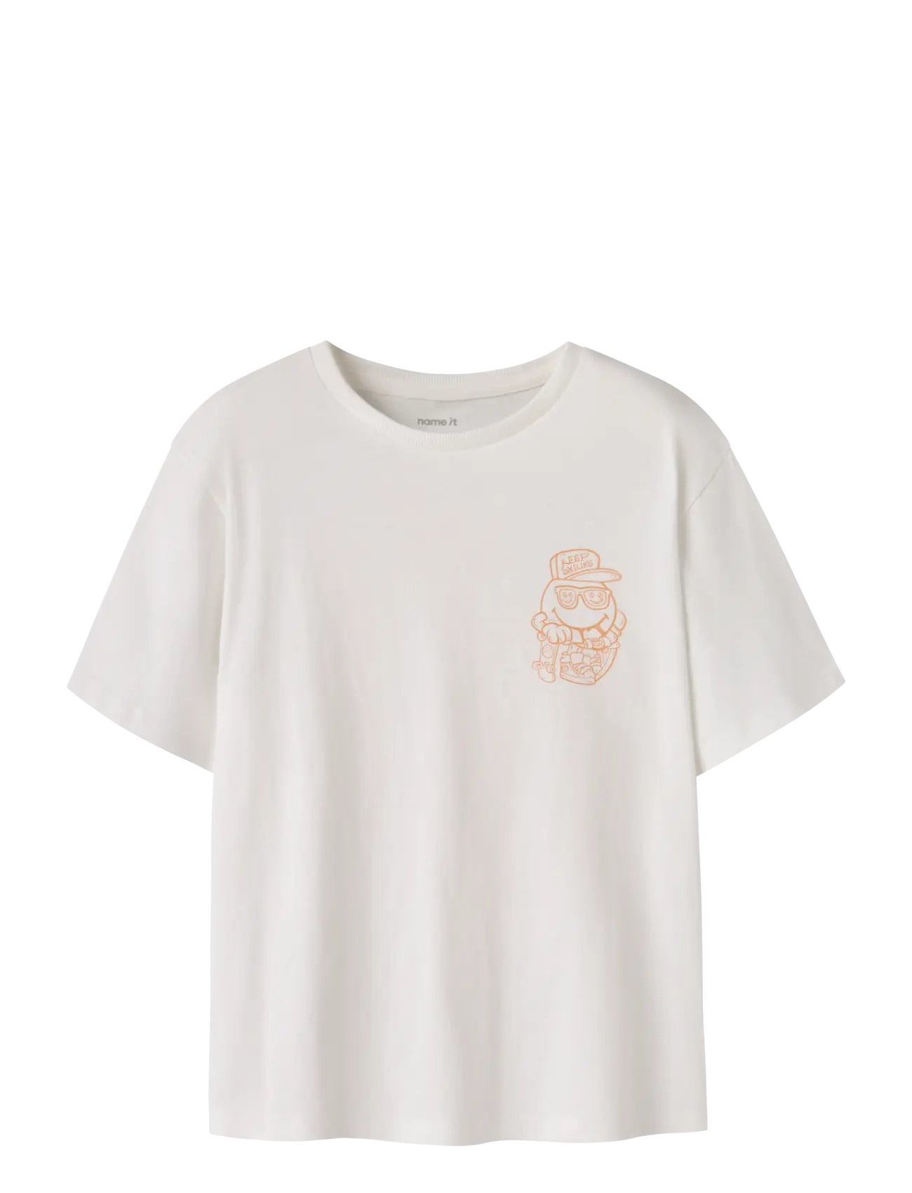 name it NKMBANON SS NREG TOP BOX PS - Back to school - CLOUD DANCER / cream