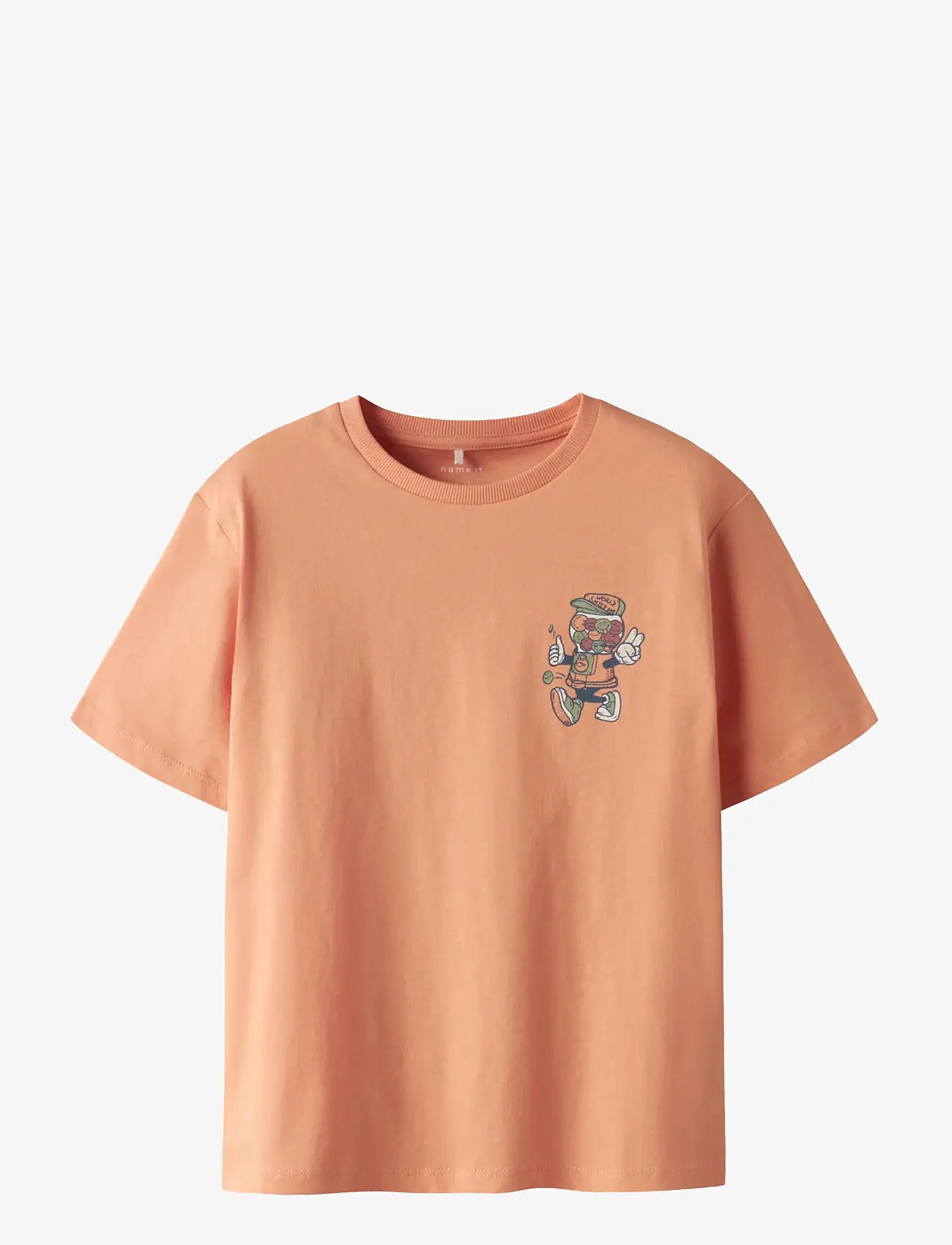 name it - NKMBANON SS NREG TOP BOX PS - kortærmede t-shirts - shell coral - 1