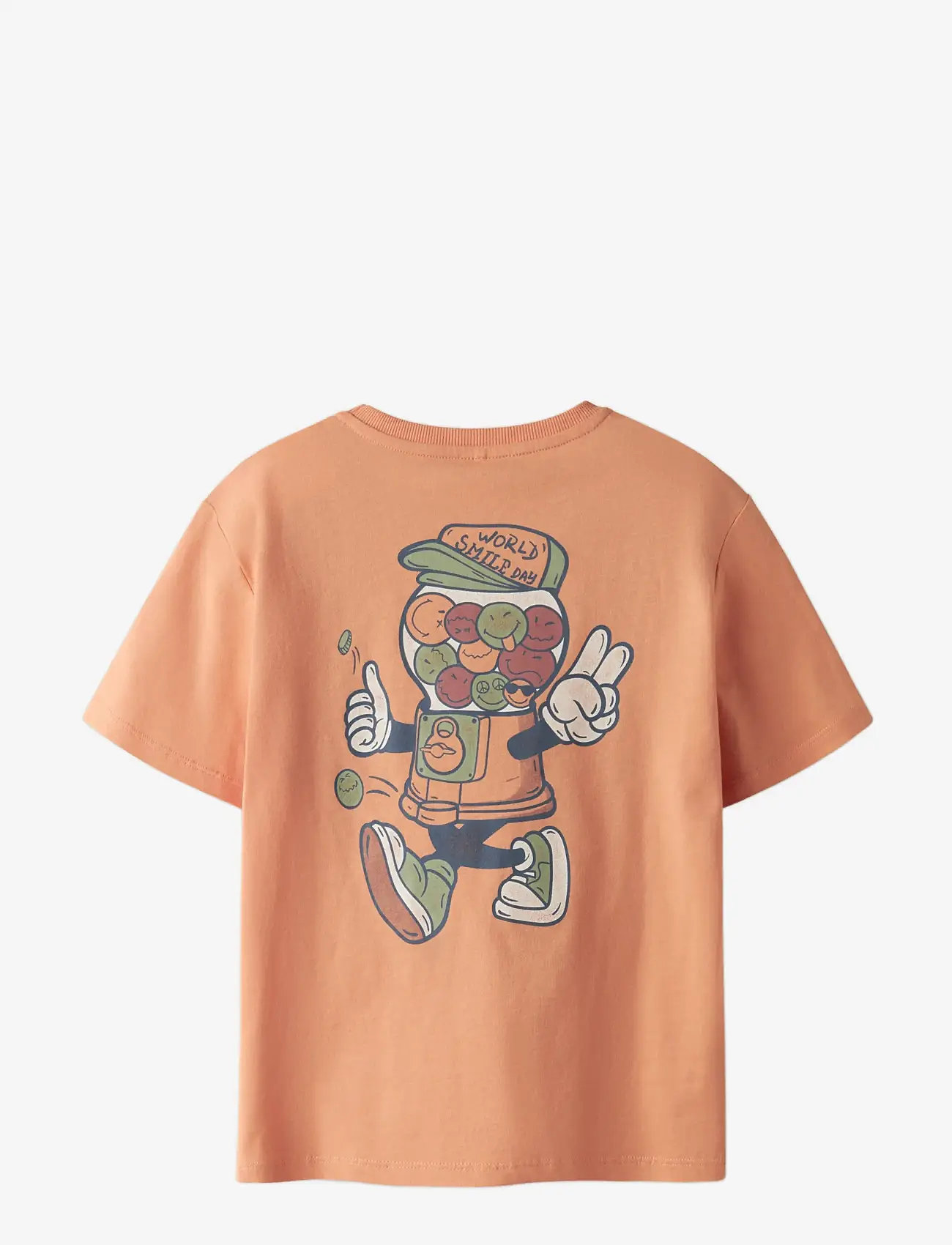 name it - NKMBANON SS NREG TOP BOX PS - kortærmede t-shirts - shell coral - 2