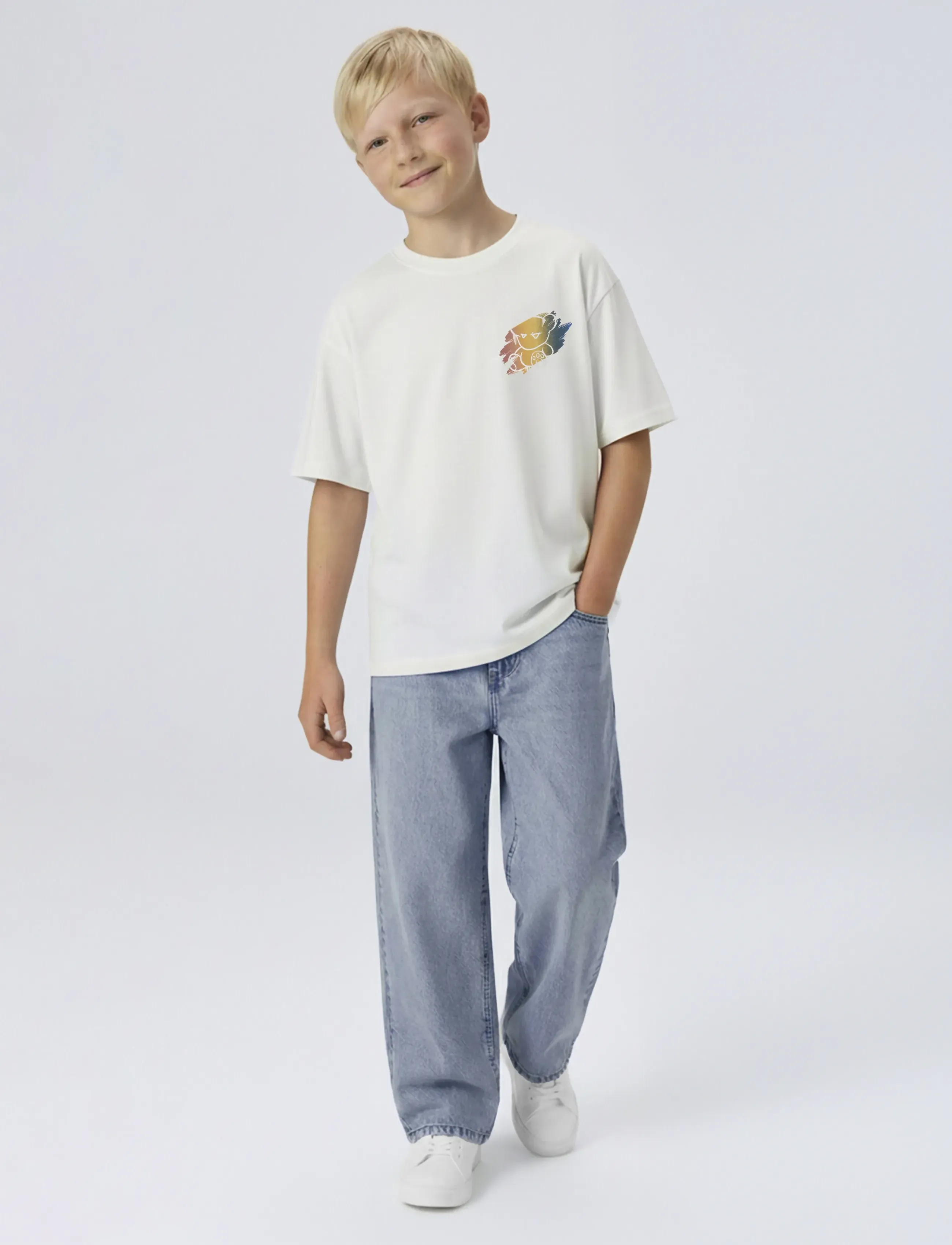 name it - NKMBYNE SS RLX TOP BOX PS NOOS - t-shirts à manches courtes - cloud dancer - 4