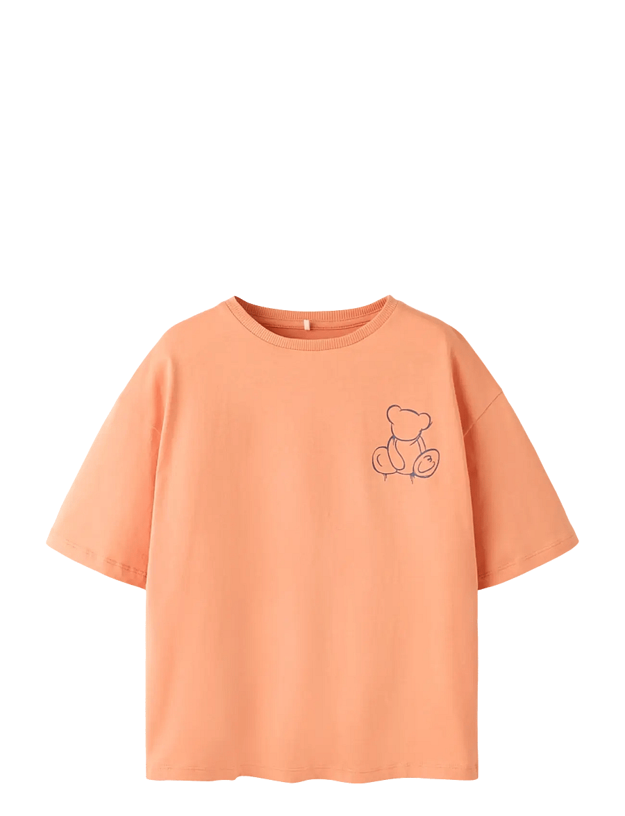name it - NKMBYNE SS RLX TOP BOX PS NOOS - lühikeste varrukatega t-särgid - shell coral - 0