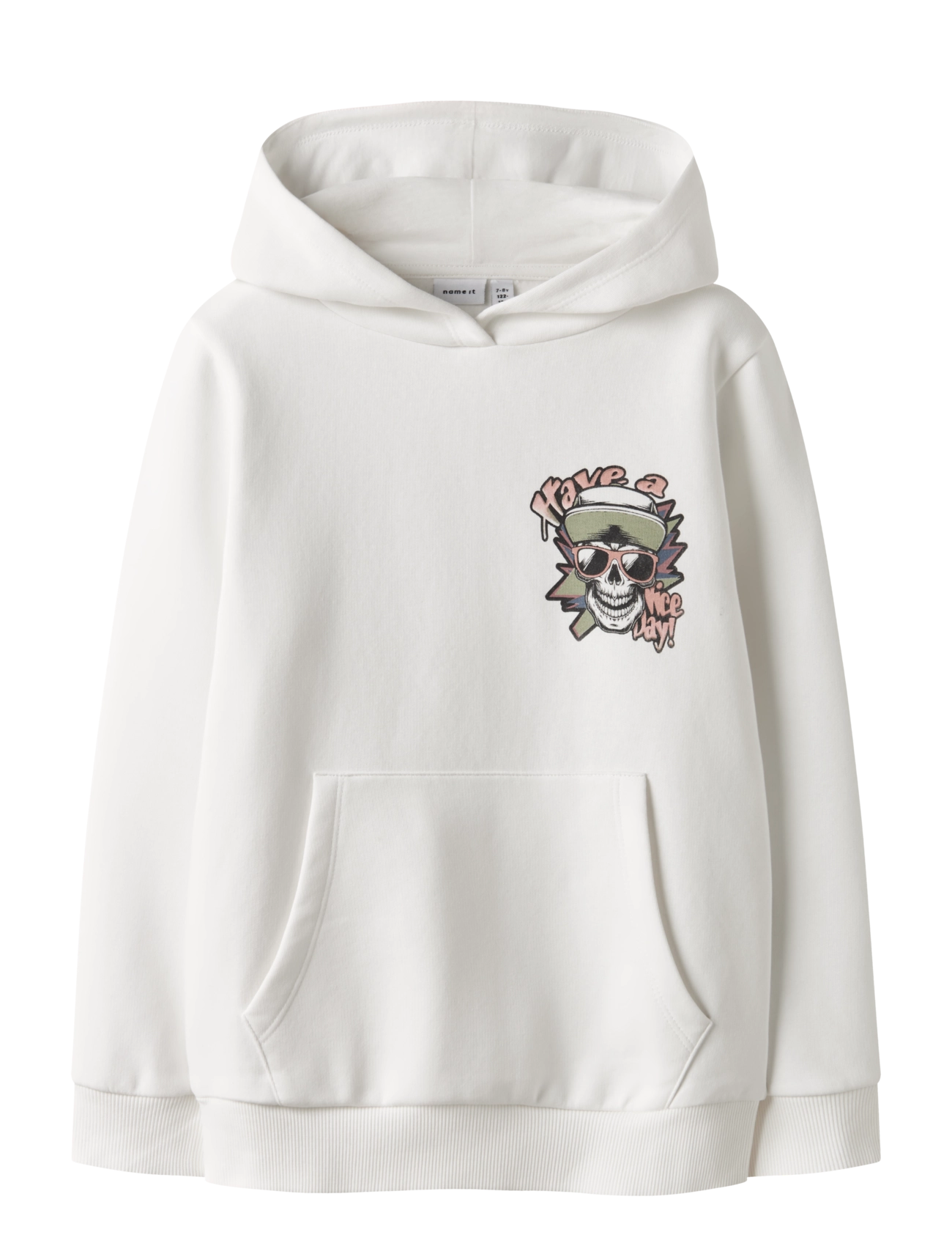 name it NKMBASTIAN LS SWE WH BRU BOX PS NOOS - Teens 140-176 - CLOUD DANCER / white