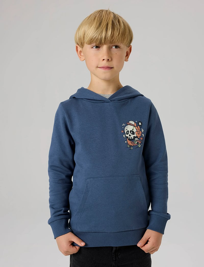 name it - NKMBASTIAN LS SWE WH BRU BOX PS NOOS - sweatshirts - vintage indigo - 3