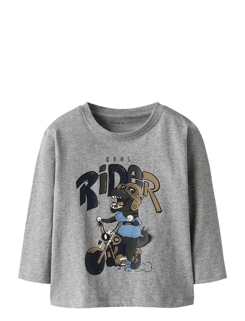 name it - NMMBILL LS NREG TOP BOX - langärmelig - grey melange - 1