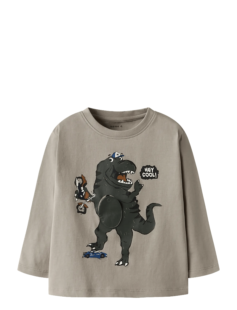 name it - NMMBILL LS NREG TOP BOX - langärmelig - vintage khaki - 1
